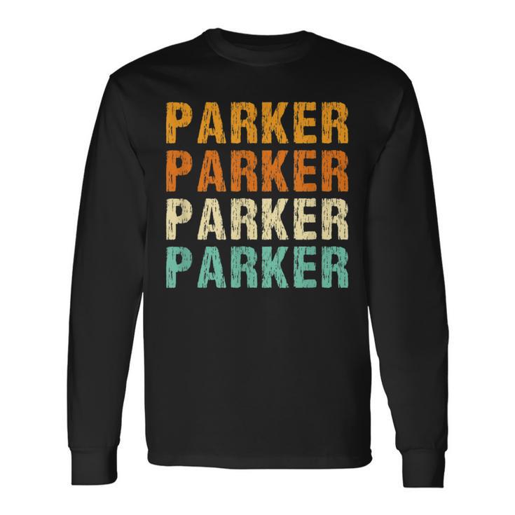 Parker Nachname Familientreffen Nachname Personalisiert Langarmshirts Geschenkideen