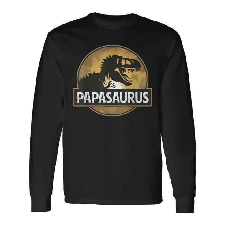 Père Fils Partenaire Papasaurus T-Rex Dinosaur Langarmshirts Geschenkideen