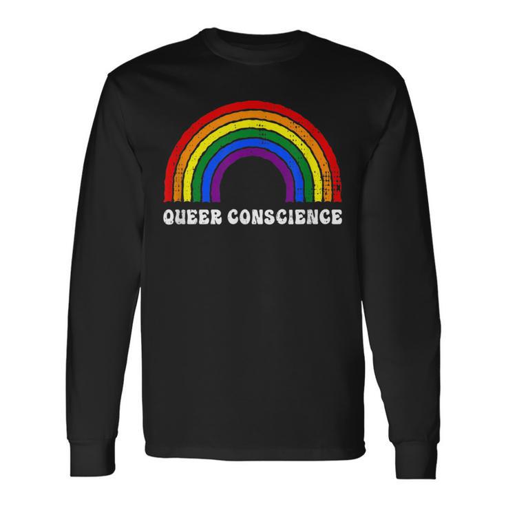 Queer Conscience Rainbow Gender Neutral Pride Androgyny Long Sleeve T-Shirt