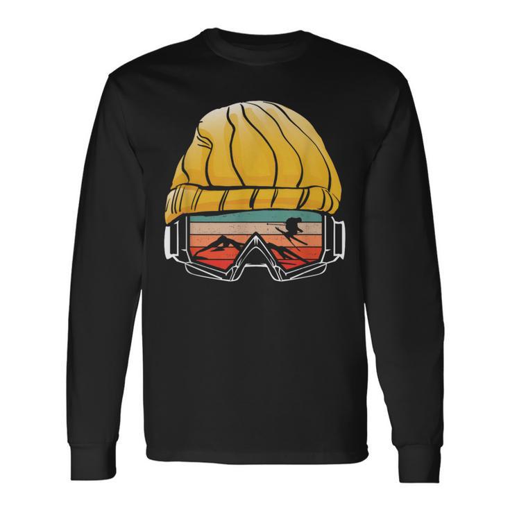 Retro For Skiing Alps Slopes Apres Langarmshirts Geschenkideen