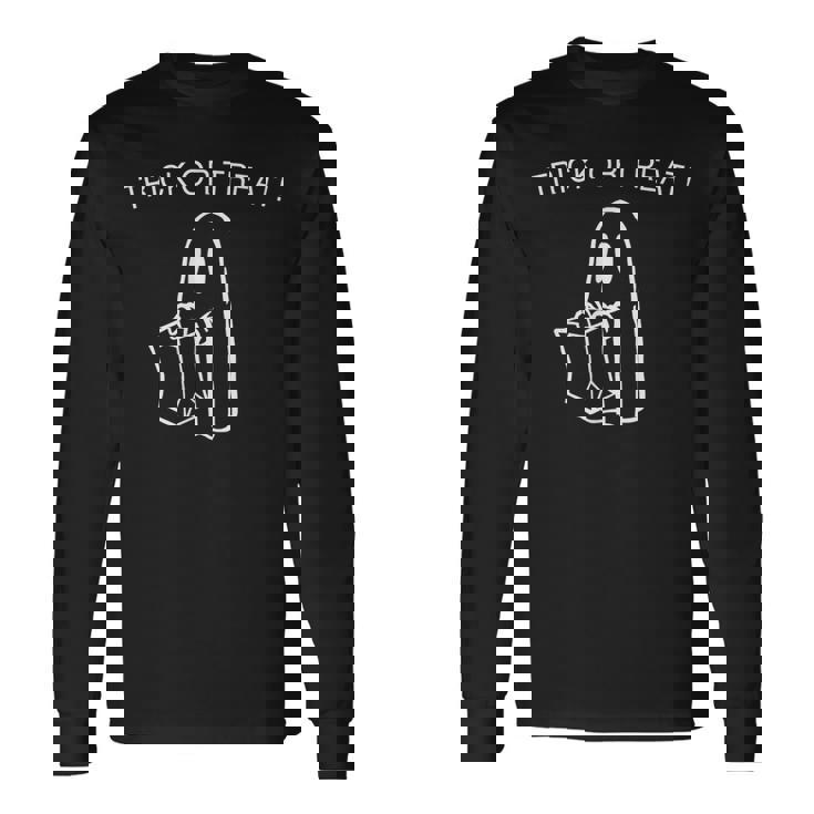 Spooky Ghost Trick Or Treat Halloween Fun & Festive Ghost Long Sleeve T-Shirt