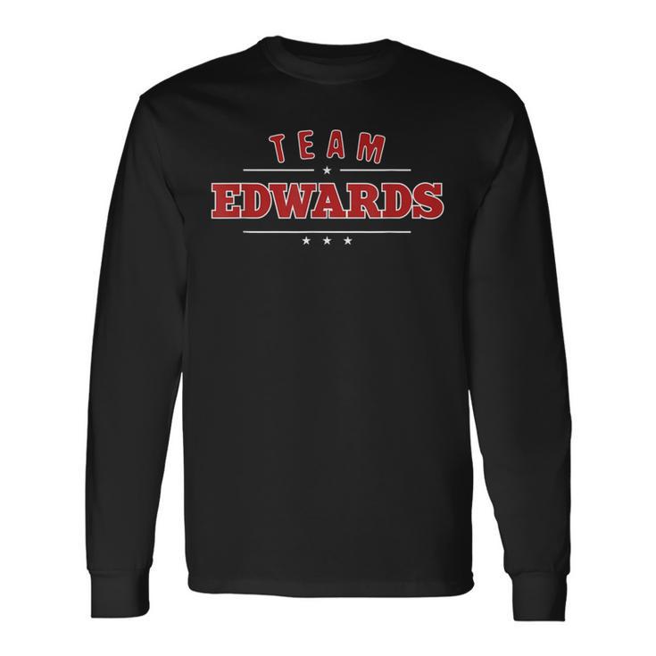 Team Edwards Personalised Surname Family Sports S Langarmshirts Geschenkideen