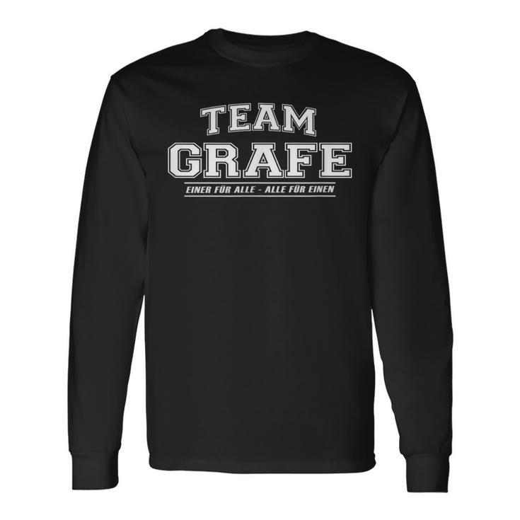 Team Grafe Stolze Familie Nachname Geschenk Langarmshirts Geschenkideen