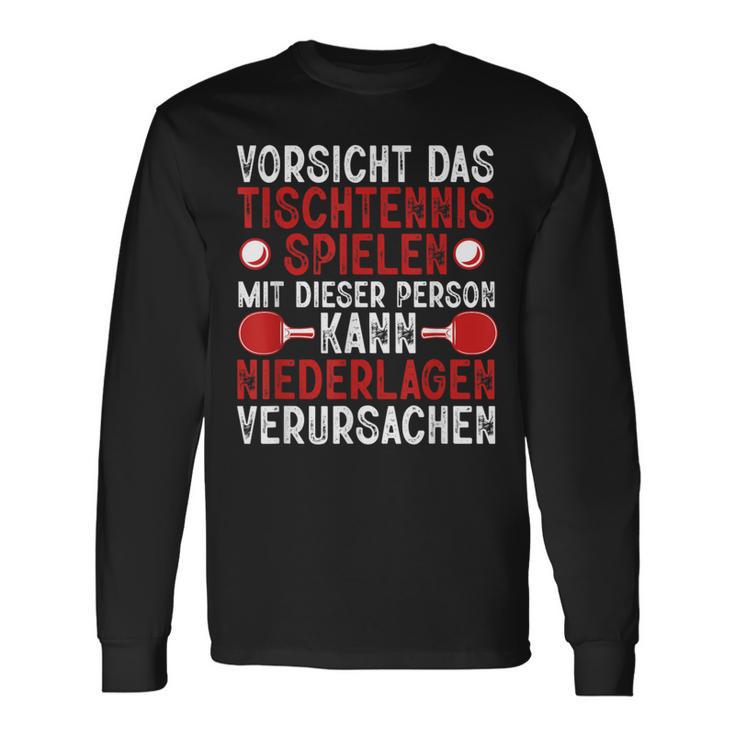 Vorsicht Das Tischtennis Spielen Ping Pong Langarmshirts Geschenkideen