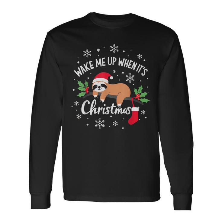 Weck Mich Auf Wenn Weihnachten Ist Christmas Langarmshirts Geschenkideen