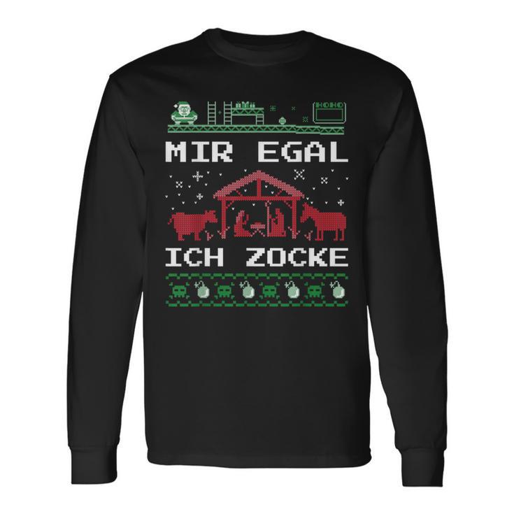 Weihnachten Mir Egal Ich Zocke Ugly Christmas For Gamer Langarmshirts Geschenkideen