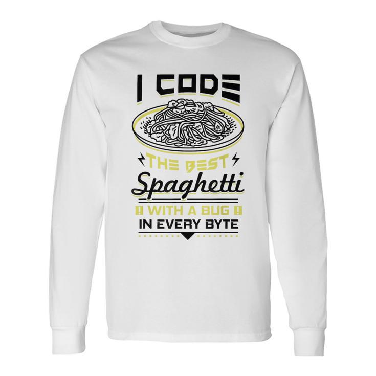 Computer Programming Spaghetti Code Programmer Long Sleeve T-Shirt ...