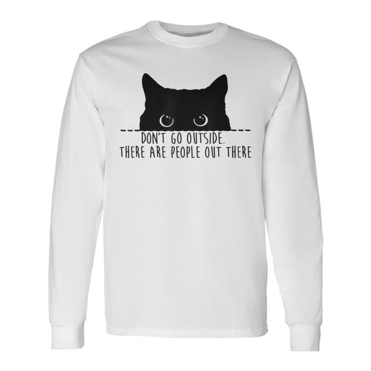 Cat Leute Da Draußen Cat French Language Langarmshirts Geschenkideen