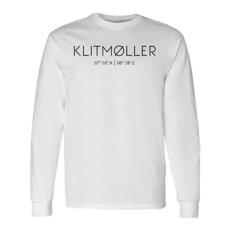 Klitmøller Klitmöller North Jutland Denmark North Sea Gray Langarmshirts Geschenkideen