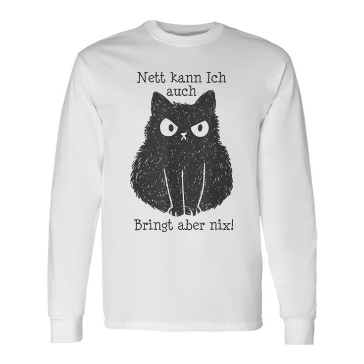 Nett Kann Ich Auch Bringt Aber Nix Cat Fun Gray S Langarmshirts Geschenkideen