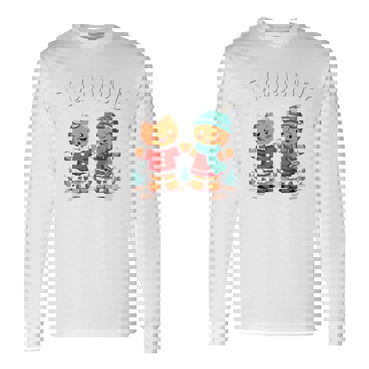 Twinning With My Bestie Christmas Gingerbread Best Friend Long Sleeve T-Shirt