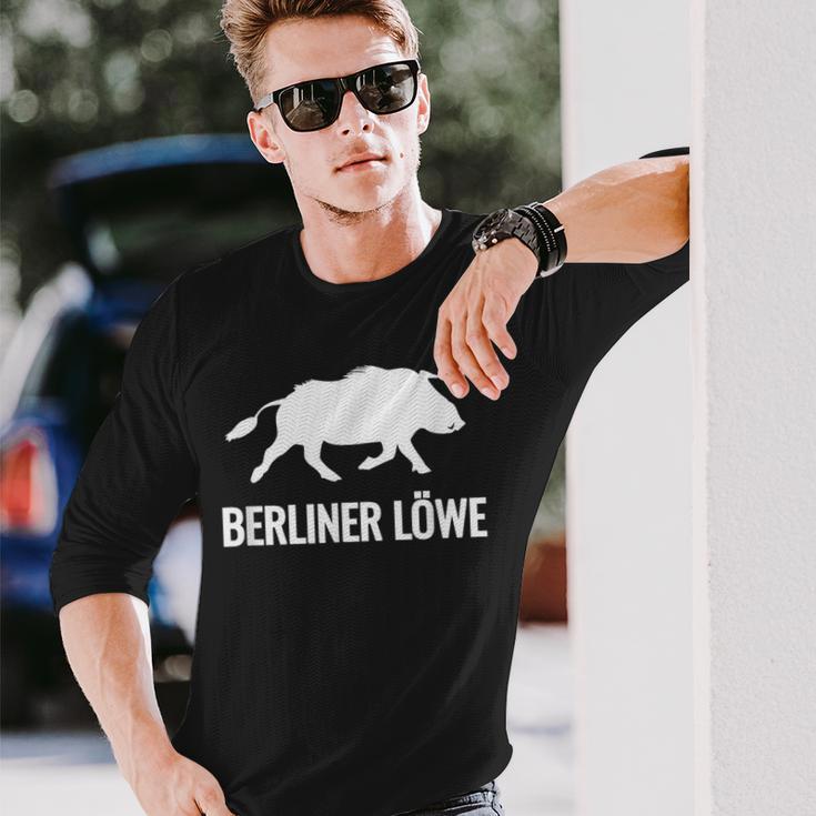 Berliner Löwe Wildschwein Geschenkidee Langarmshirts Geschenke für Ihn