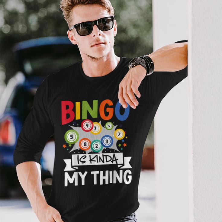 Bingo Ist Irgendwie Mein Ding Lustiges Glücksspiel Langarmshirts Geschenke für Ihn