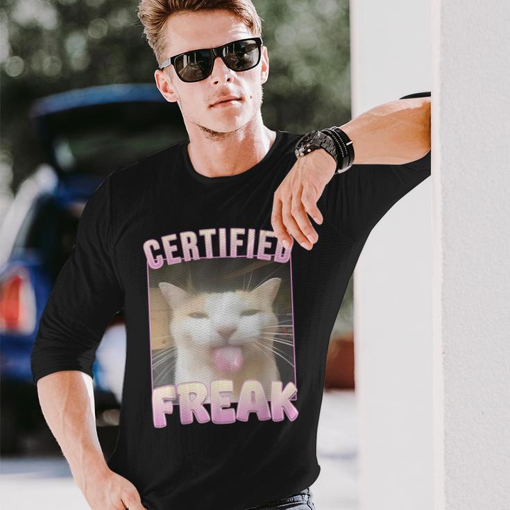 Cat Certified Freak Langarmshirts Geschenke für Ihn