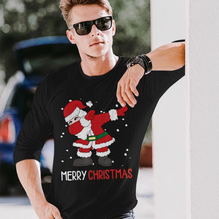 Dabbing Santa Claus Dab Dap Weihnachten Langarmshirts Geschenke für Ihn