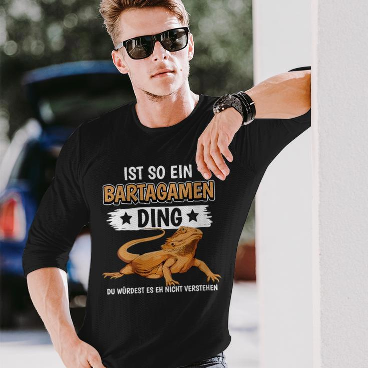 Damen Bartagamen Sachen Ist So Ein Bartagame Ding Bartagame Mit-Ausschnitt Langarmshirts Geschenke für Ihn