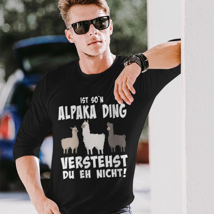 Damen Ist So N Alpaka Ding Alpaka Und Lamas Mit-Ausschnitt Langarmshirts Geschenke für Ihn