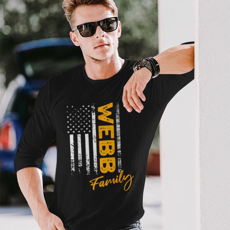 Damen Usa Webb Familienname Webb Nachname Webb Mit-Ausschnitt Langarmshirts Geschenke für Ihn