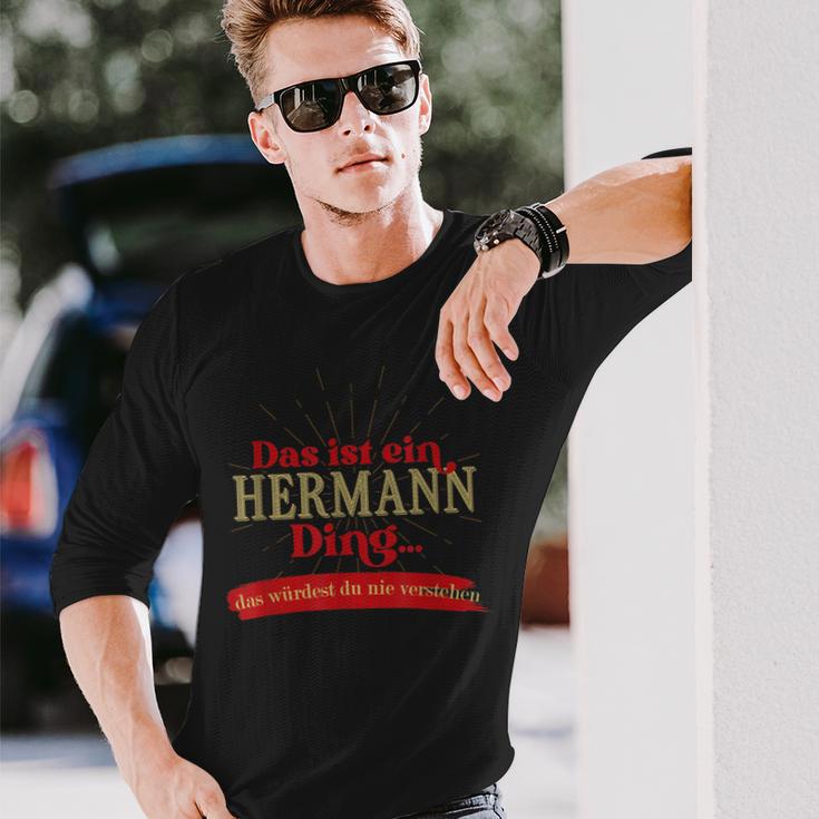 Das Ist Ein Hermann Ding Das Würdest Du Nnie G Langarmshirts Geschenke für Ihn