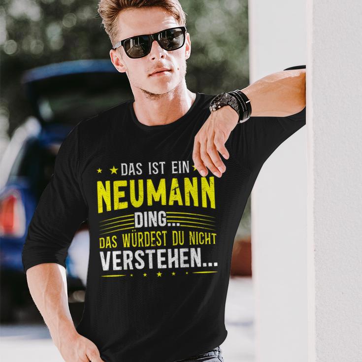 Das Ist Ein Neumann Ding Saying For Familie Neumann S Langarmshirts Geschenke für Ihn