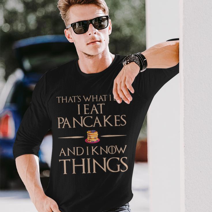 Das Ist Was Ich Esse Und Weiß Dinge Pfannkuchen Langarmshirts Geschenke für Ihn