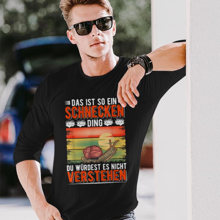 Das Ist So Ein Schnecken Ding Weinberg Snail Langarmshirts Geschenke für Ihn