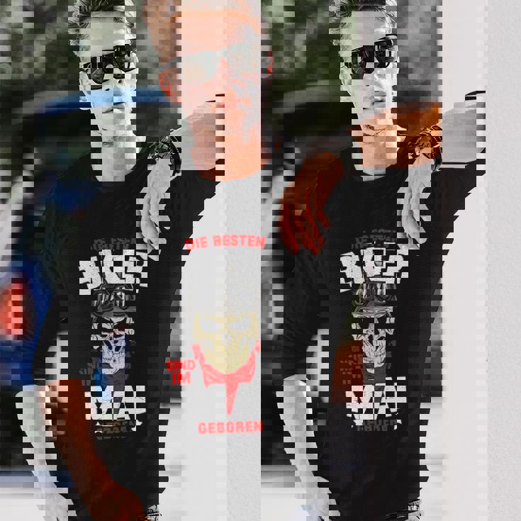 Die Besten Biker Sind Im Mai Geboren Langarmshirts Geschenke für Ihn