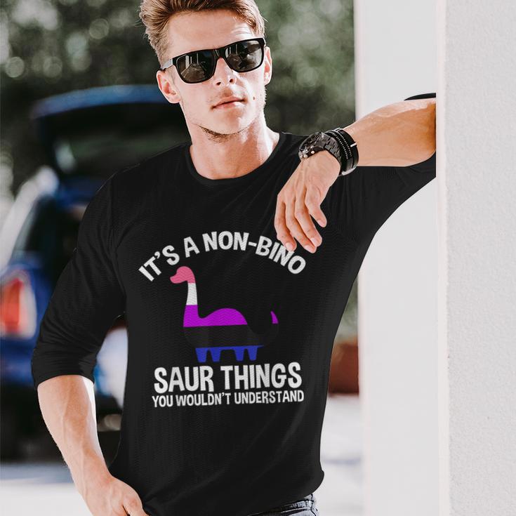 Es Ist Ein Nicht-Bino-Saur Dinge Lgbt Langarmshirts Geschenke für Ihn