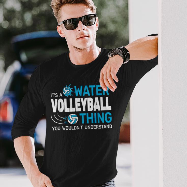 Es Ist Ein Wasservolleyball-Ding Wassersport Poolvolleyball Langarmshirts Geschenke für Ihn