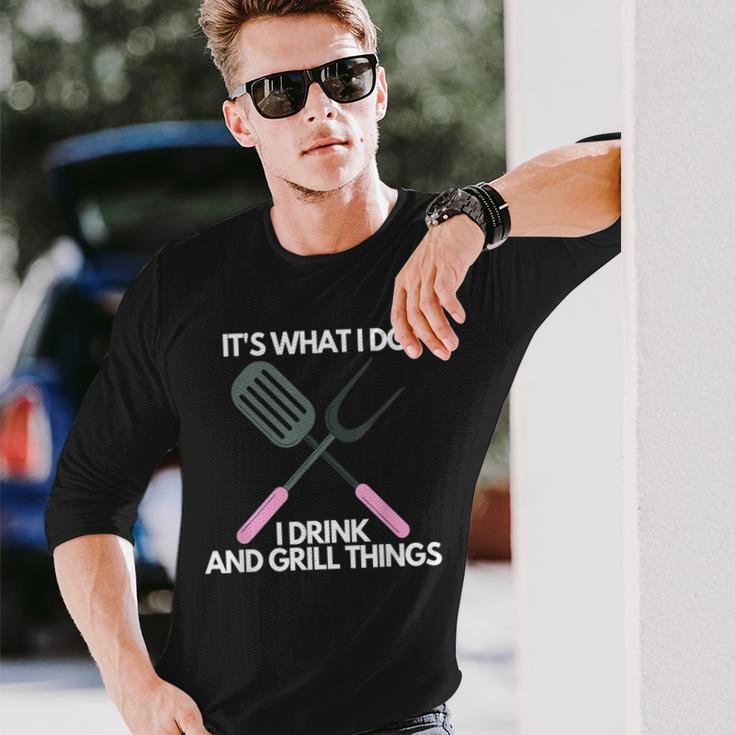 Es Ist Was Ich Trinke Und Grille Dinge Langarmshirts Geschenke für Ihn