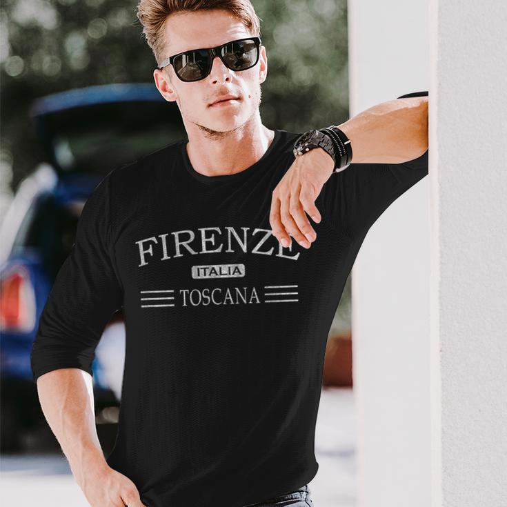 Firenze Toscana Italia Florence Tuscany Italy Blue Langarmshirts Geschenke für Ihn