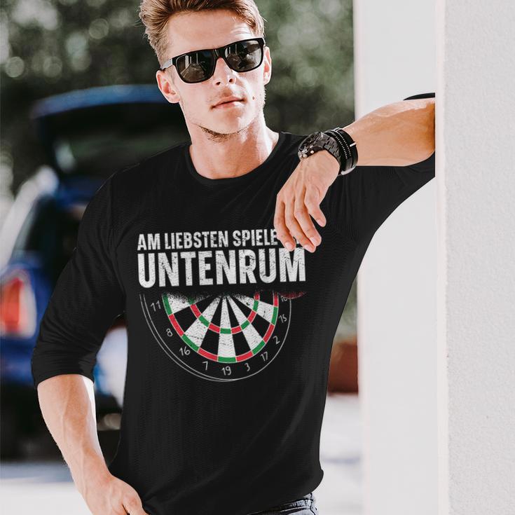 Dart Am Liebsten Spiele Ich Untenrum Langarmshirts Geschenke für Ihn