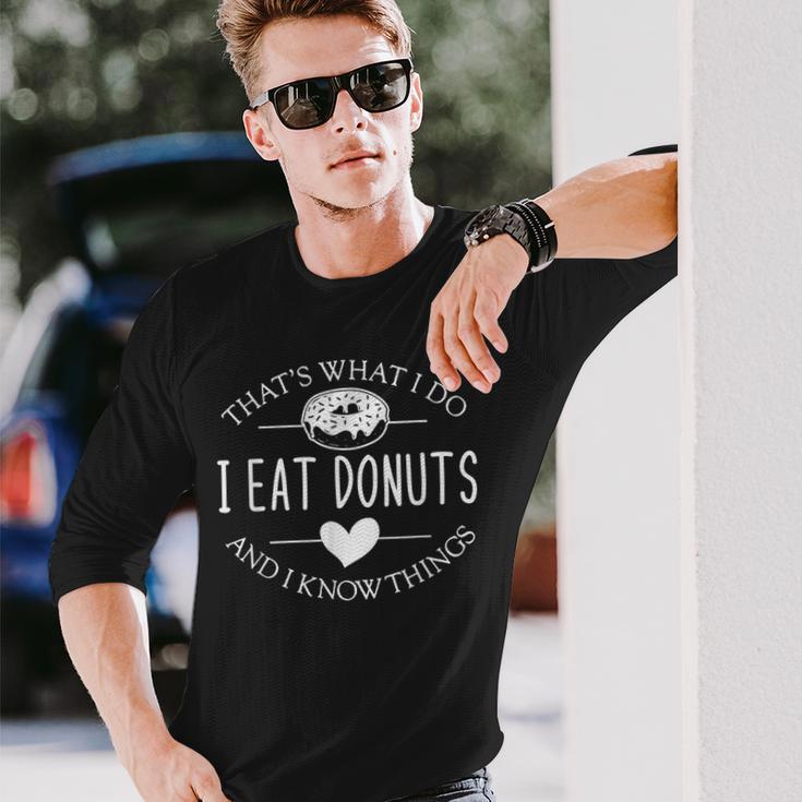 Das Ist Was Ich Essen Donuts Und Weiß Dinge German Langarmshirts Geschenke für Ihn