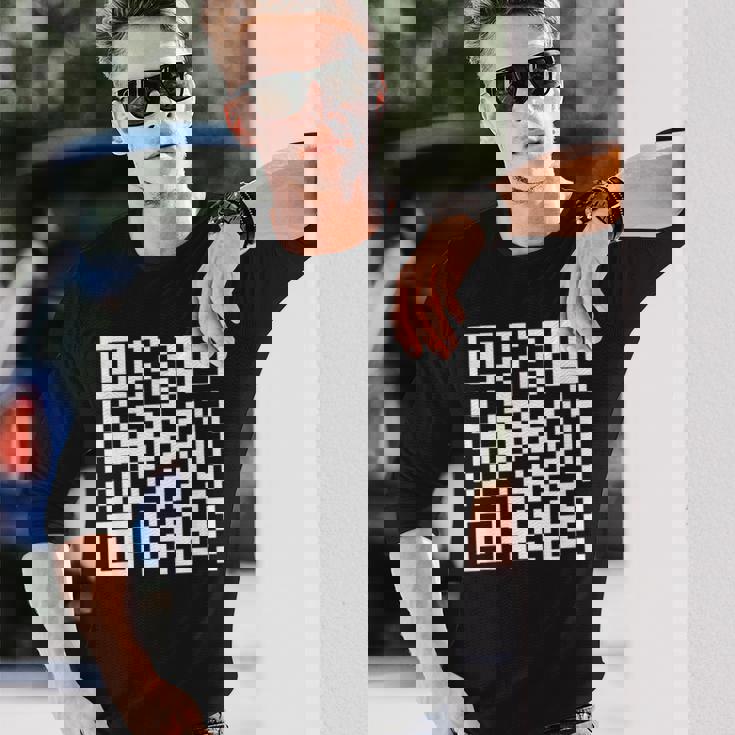 Qr President Trump Dance Code Long Sleeve T-Shirt Gifts for Him Qr President Trump Dance Code Long Sleeve T-Shirt Gifts for Him