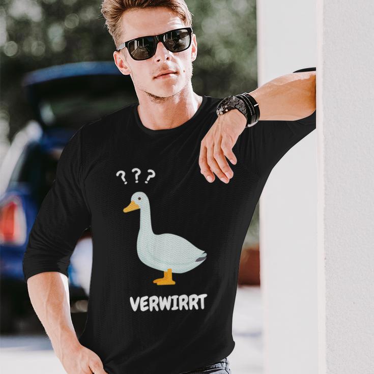 Ganserwirrt Lustiges Gänse Goose Meme Wortspiel Langarmshirts Geschenke für Ihn