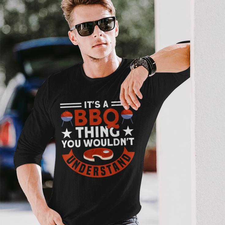 Grill Es Ist Ein Bbq-Ding Fleich Smoking Langarmshirts Geschenke für Ihn