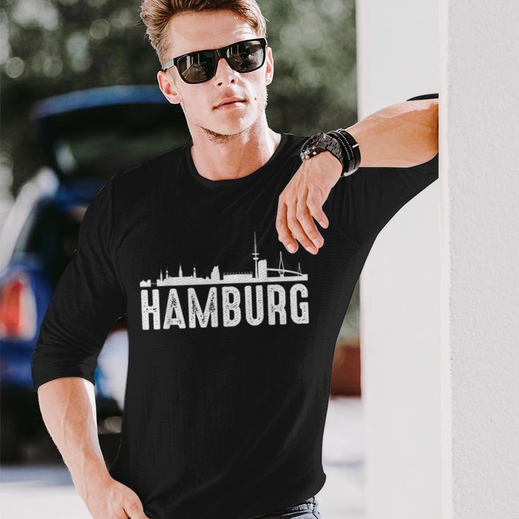 Hamburg Skyline City For Hamburg Langarmshirts Geschenke für Ihn