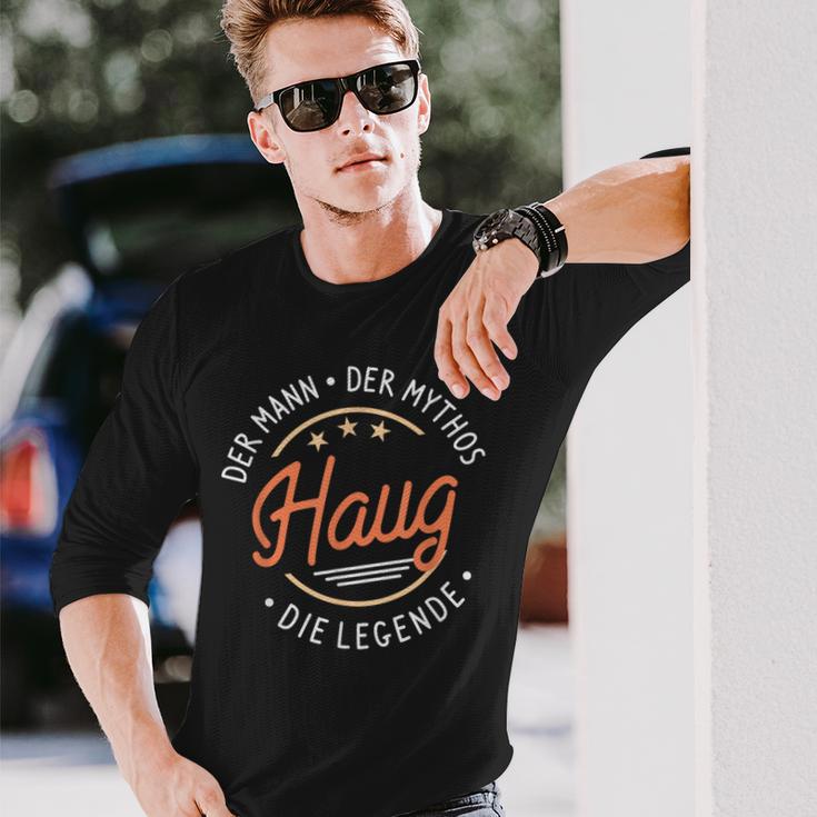 Haug The Man Of The Myth The Legend Langarmshirts Geschenke für Ihn