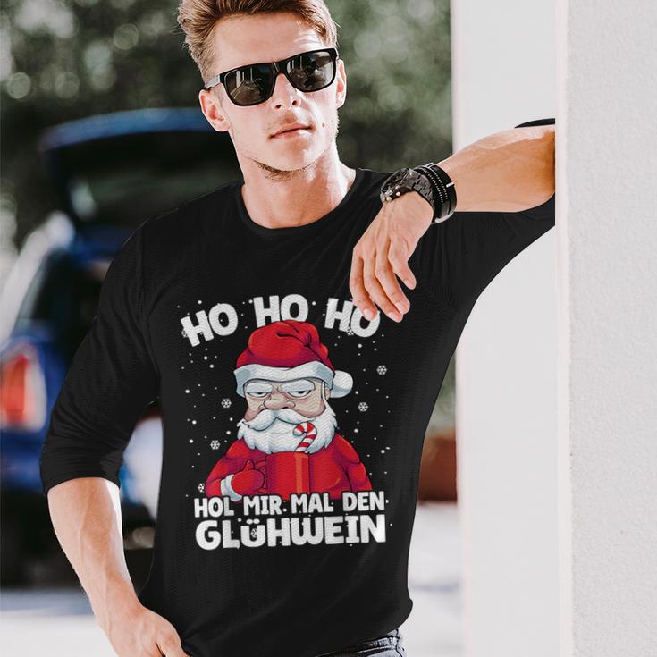 Hol Mir Mal Den Glühwein Annoyed Santa Langarmshirts Geschenke für Ihn