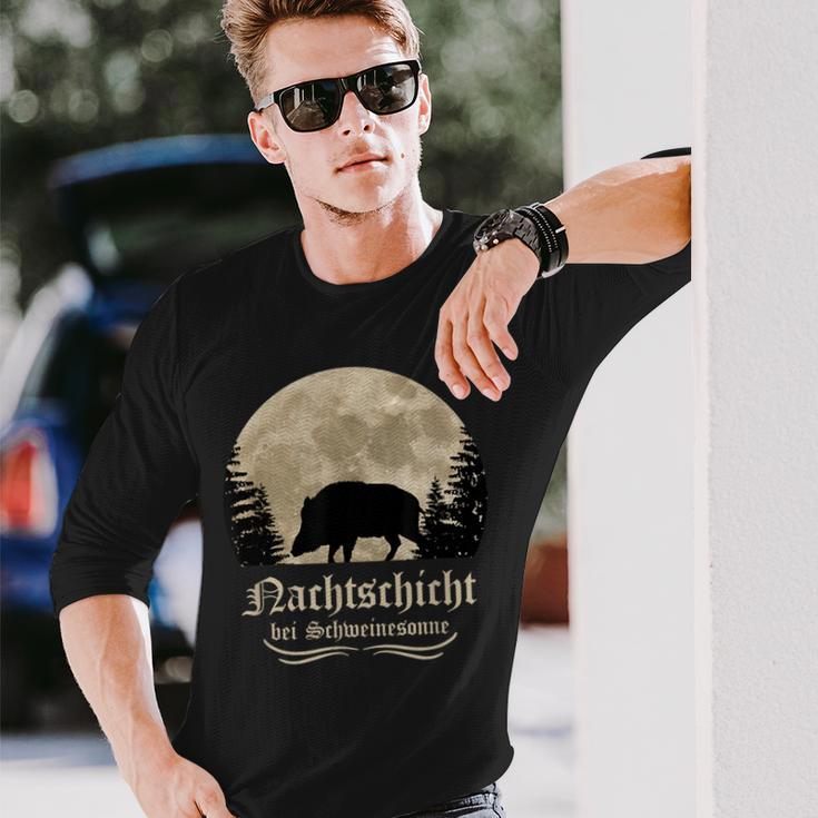 Hunter Wild Boar Keiler Wildsau Slogan Idea Langarmshirts Geschenke für Ihn