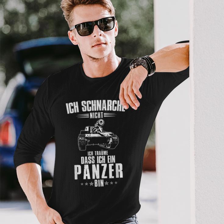 Ich Schnarche Nicht Ich Träume Dass Ich Ein Panzer Bin Langarmshirts Geschenke für Ihn