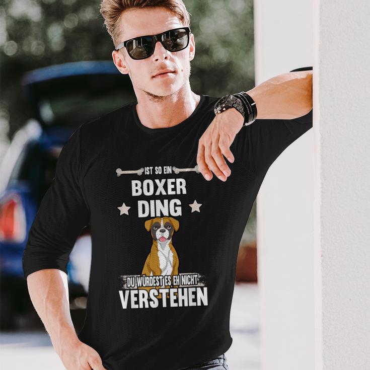 Ist So Ein Boxer Ding Hund Saying Langarmshirts Geschenke für Ihn