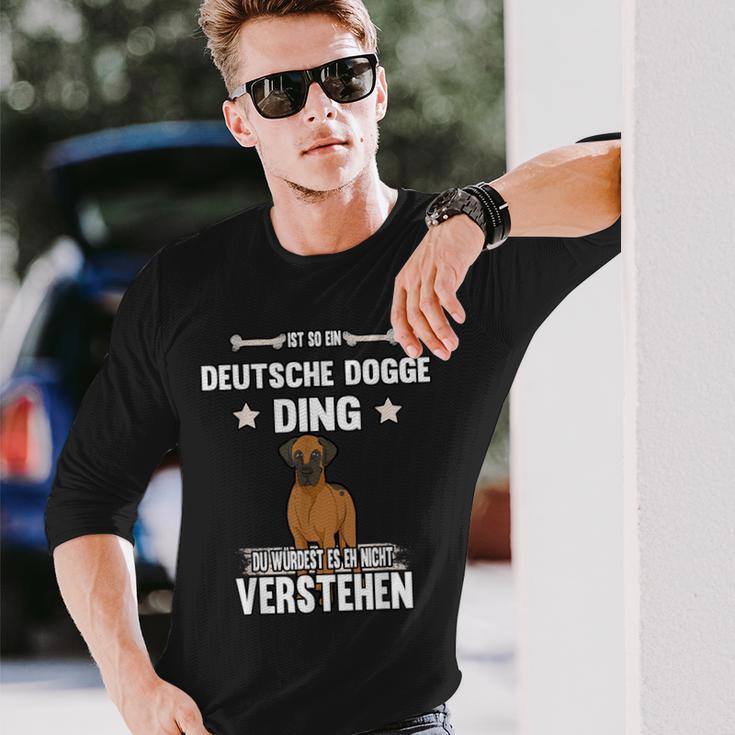 Ist So Ein Deutsche Dogge Ding Ist So Ein Deutsche Langarmshirts Geschenke für Ihn