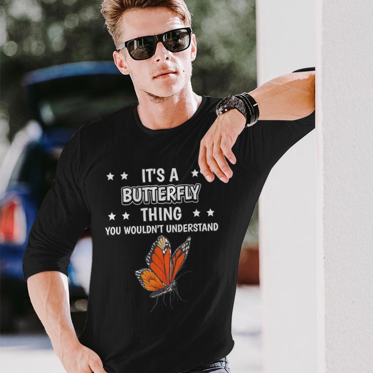 Ist So Ein Schmetterling Ding Lustiger Spruch Schmetterlinge Langarmshirts Geschenke für Ihn