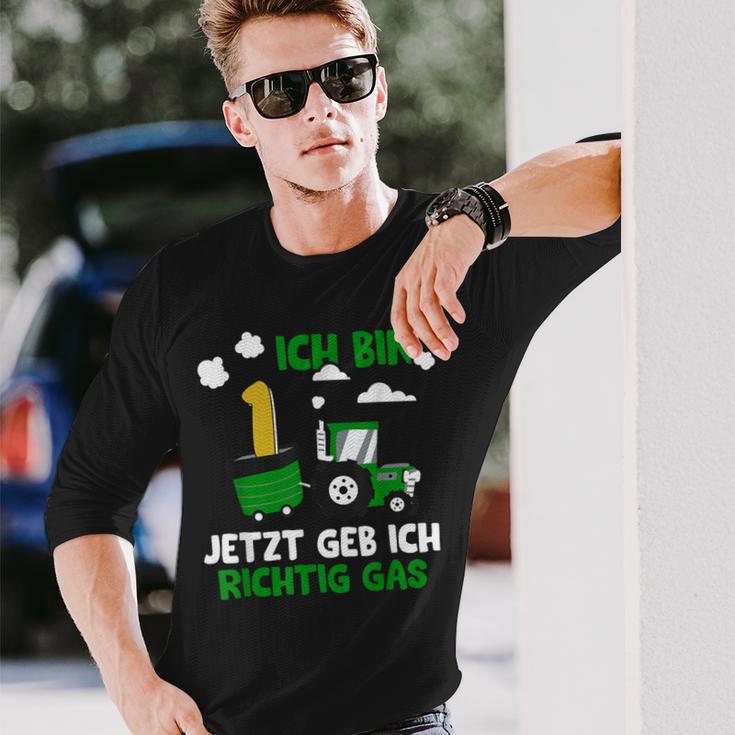 Jetzt Geb Ich Richtig Gas 1St Birthday Boy Tractor S Langarmshirts Geschenke für Ihn