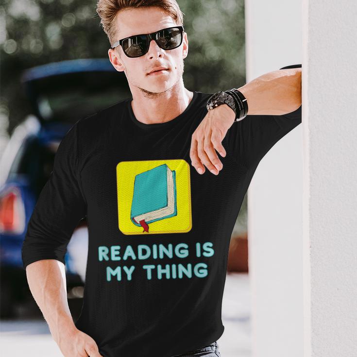 Lesen Ist Mein Ding Lehrer Bibliothekar Bücherwürmer Langarmshirts Geschenke für Ihn