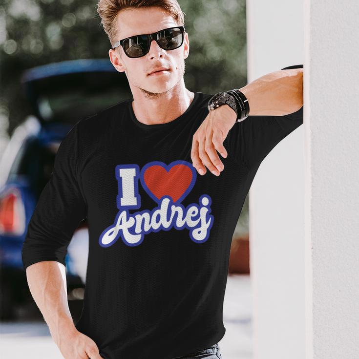 I Love Andrej Langarmshirts Geschenke für Ihn