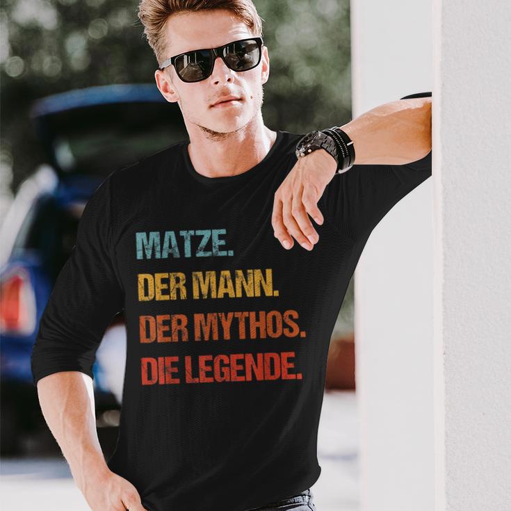 Matze Der Mann Der Mythos Die Legend First Name Langarmshirts Geschenke für Ihn