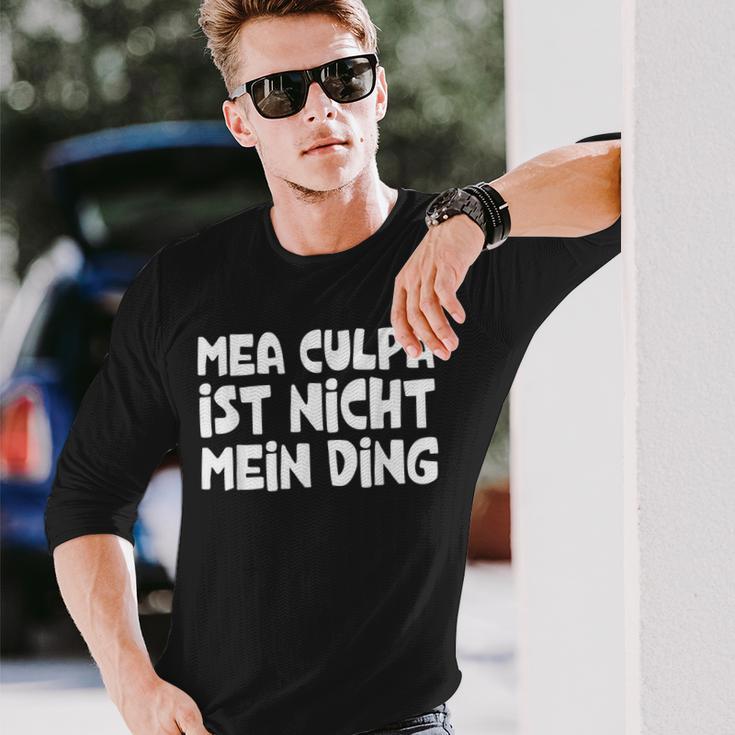 Mea Culpa Ist Nicht Mein Ding Schröder Satire Ex Kanzler Langarmshirts Geschenke für Ihn