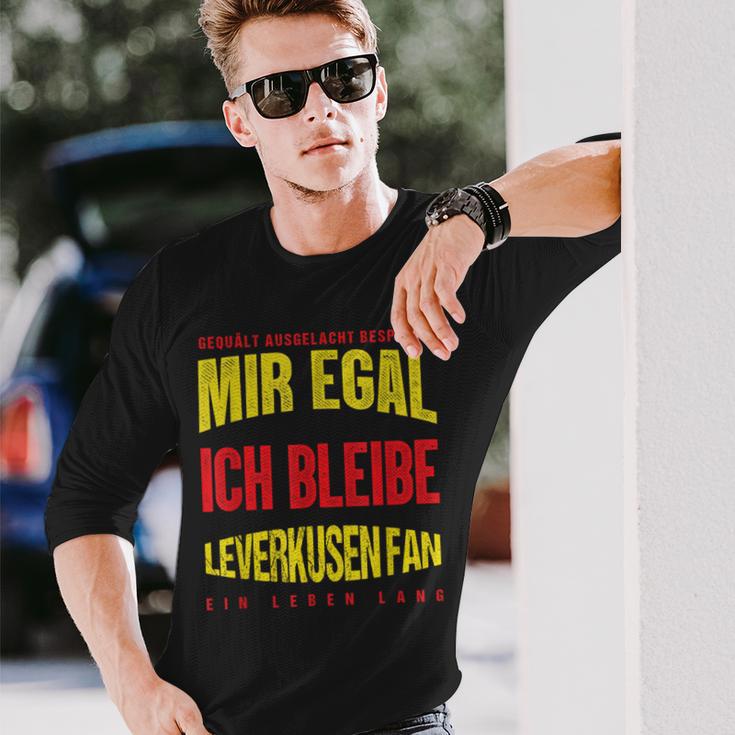 Mir Egal Ich Bleibe Leverkusen Fan Football Fan Club Langarmshirts Geschenke für Ihn